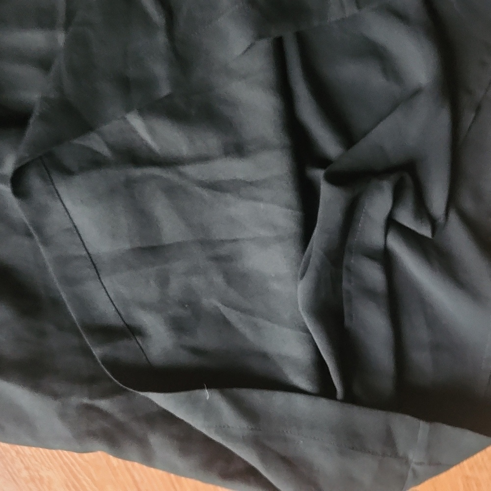 Ann Taylor Black Ruffle Halter Top Silk Blouse - Picture 7 of 8